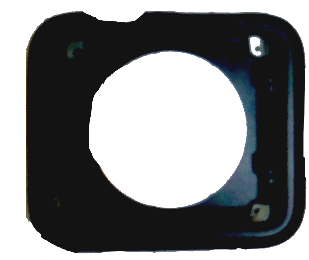 This is the alleged iWatch housing. A circular opening for the sensor and a larger top for the display.