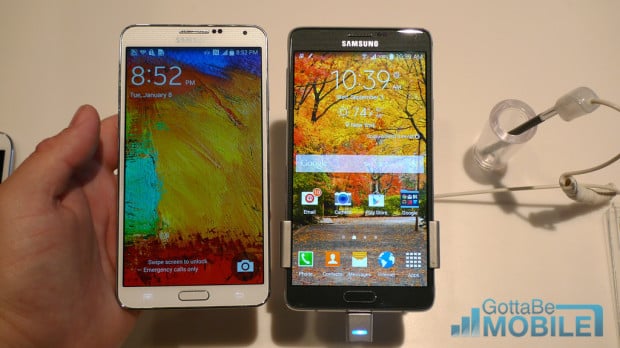 Galaxy Note 3 vs. Galaxy Note 4. 