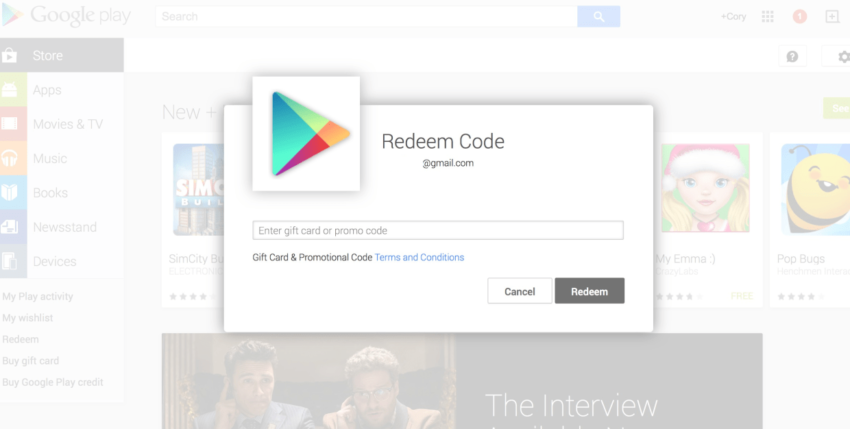 How To Redeem Google Play Gift Cards - robux codes redeem for tablets