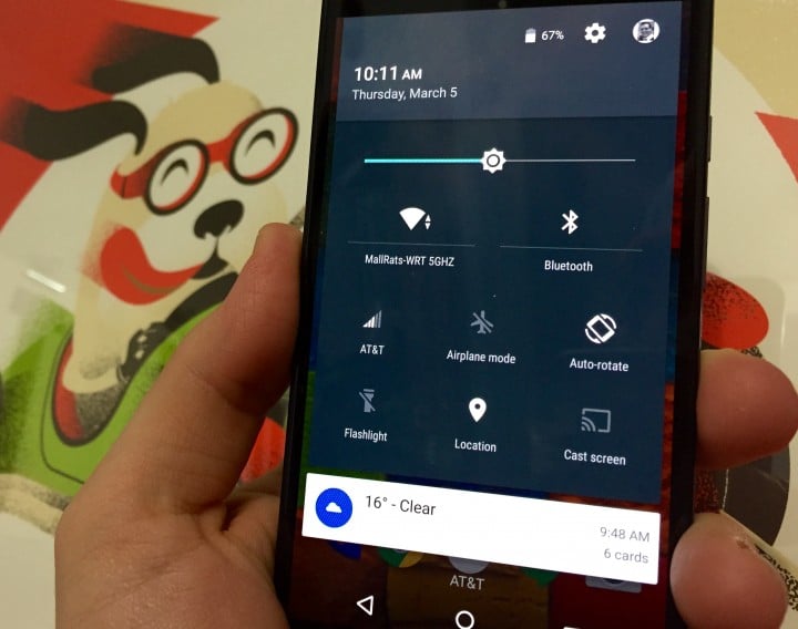 There is a new flashlight shortcut and many new Android Lollipop features. 