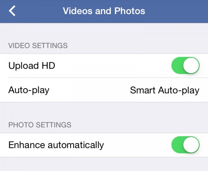 Upload HD videos to Facebook by default.