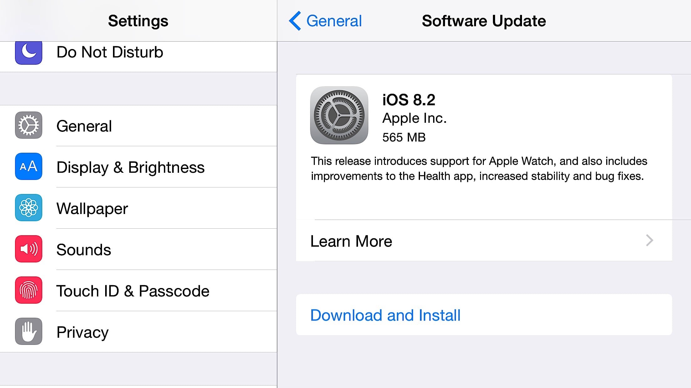 Comment installer la mise à jour iOS 8.2 - Connectez-vous aux dernières