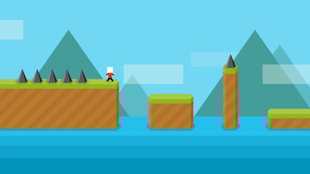 Jump at the last possible instance and try to land in the middle of the next platform.
