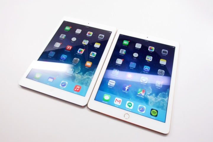 The new iPad Air 2 screen doesn't reflect light as much.