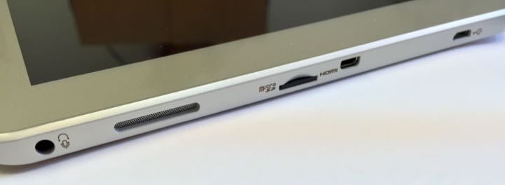 Toshiba Encore 2 Write tablet right side ports