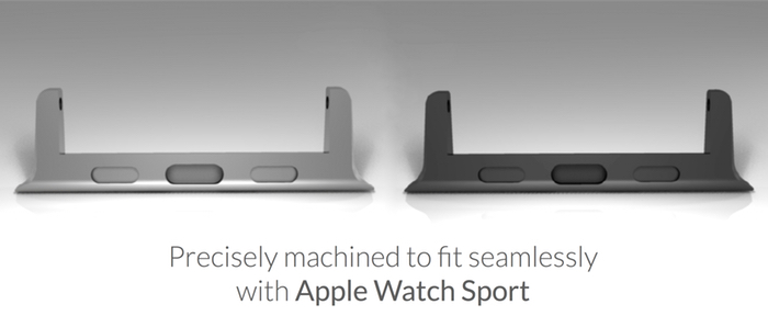 This Apple Watch Band adapter lets you use any 22mm watch band with the Apple Watch.
