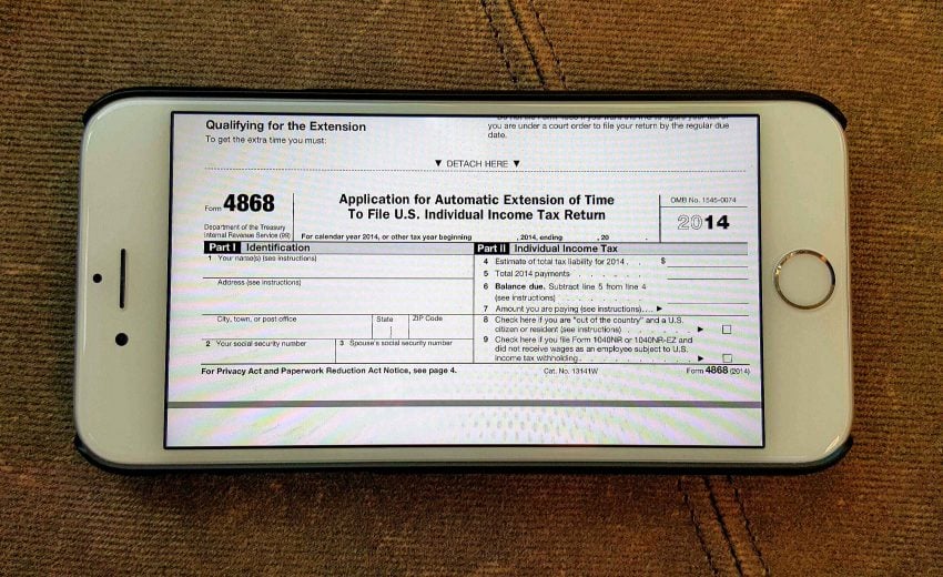 How to File a 2016 Tax Extension (IRS Form 4868) on iPhone, iPad or