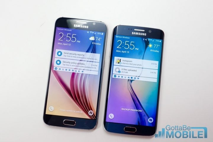 The curved edges of the Galaxy S6 Edge look great.