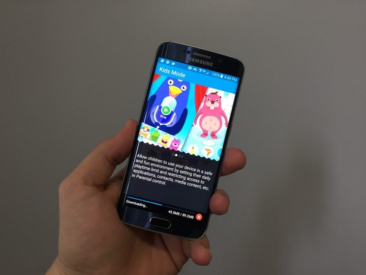 Use kid mode on the Galaxy S6.
