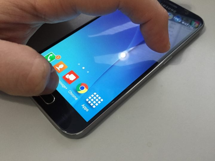 Push the power and home button at the same time to take a screenshot.