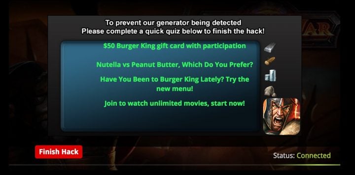 Don't bother with Game of War hacks and cheats that just want your information.