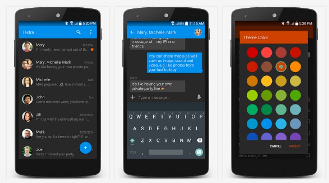 Notificadores alternativos de Corréo electrónico y mensajes de texto para Android