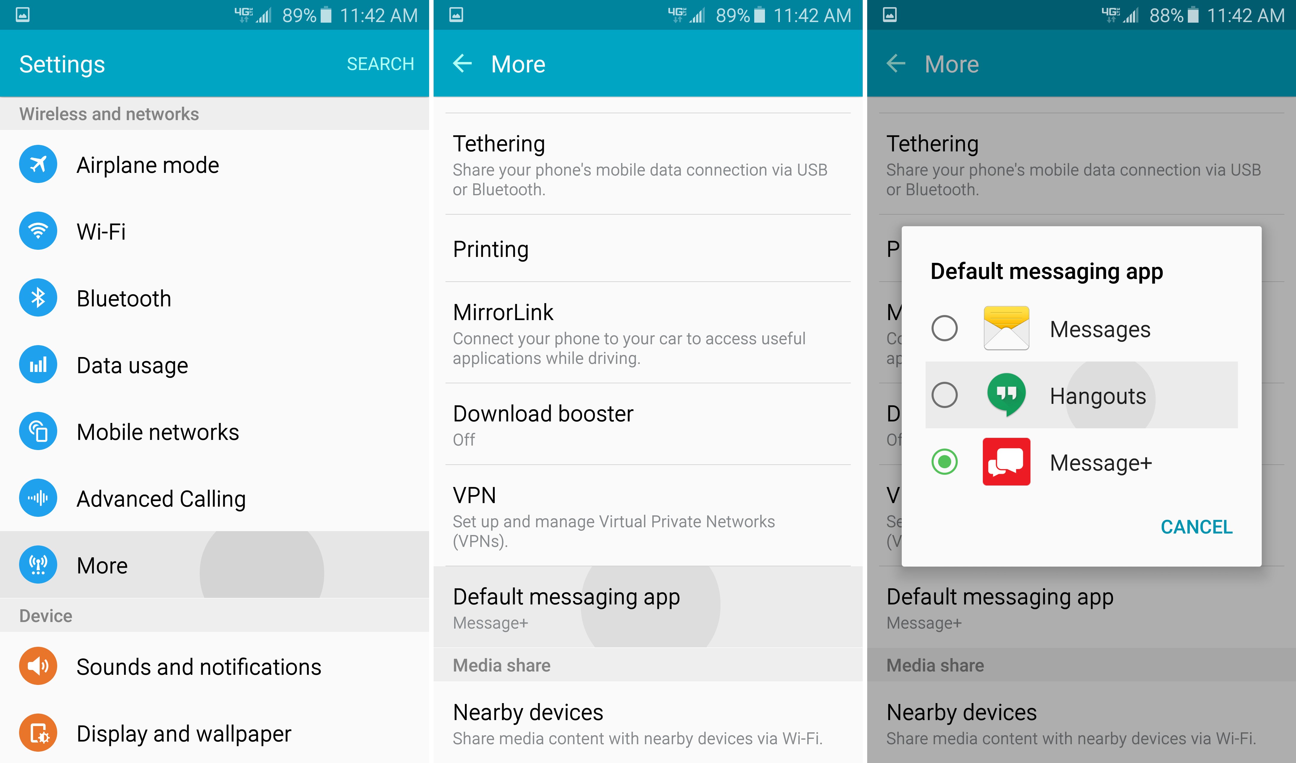 send sms from hangouts
