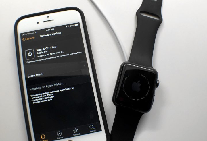 Wait while the Apple Watch update installs on your Apple Watch.