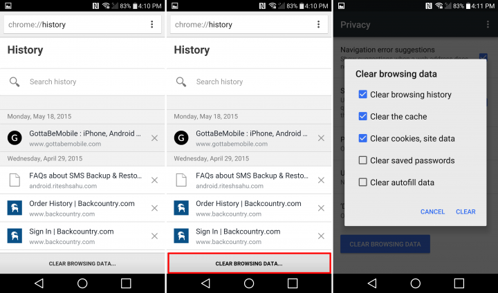 How to Delete the LG G4 Browser History
