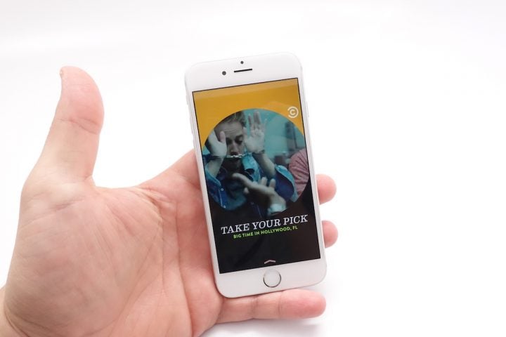 Snapchat already offers an option to watch video without holding a finger on the screen with the Discover tab.