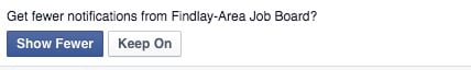Confirm you don't want these Facebook notifications.