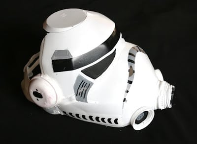 Fifth Wizardry shows how to make a Storm Trooper helmet out of milk jugs.