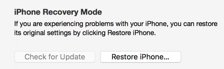 See the Recovery Mode information and then click on Restore iPhone to downgrade from the iOS 10 beta.