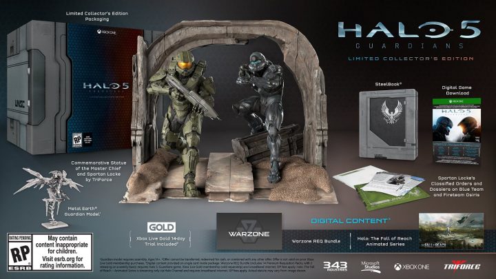 Everything you get with the Halo 5 Collector's Edition. 
