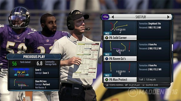 Pick a Shot play in the new Madden 16 playbook.