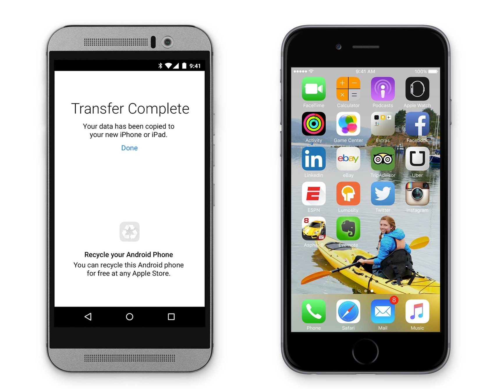 Switch from Android to iPhone easier on iOS 9.