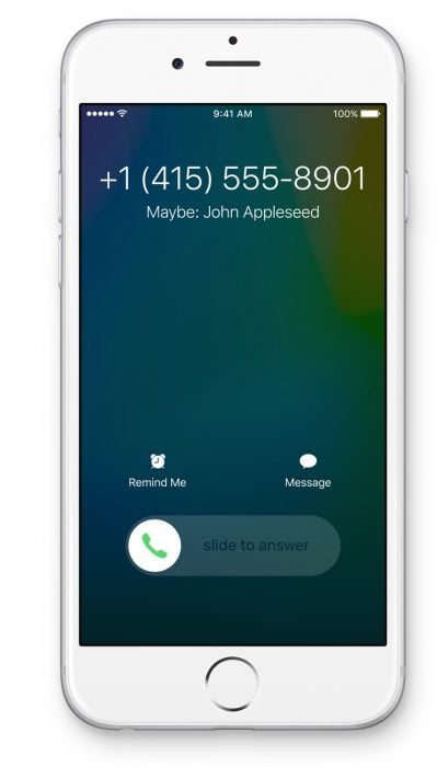 IOS 9 can search email to identify callers.