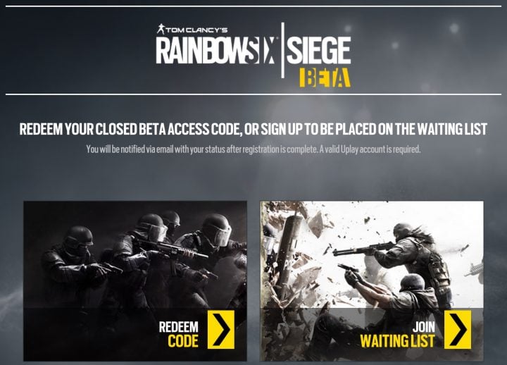 How to join the Rainbow Six Siege beta.