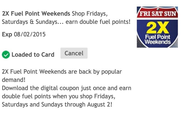 Make sure you maximize your Kroger Fuel Points with digital coupons.