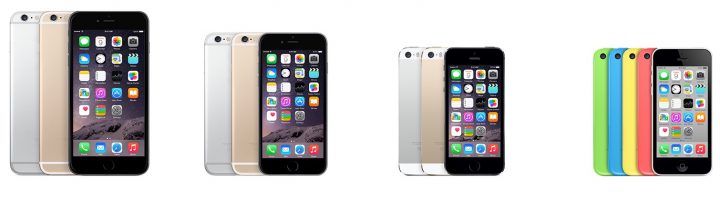 Here's a quick look at how the iPhones compare in 2015. 