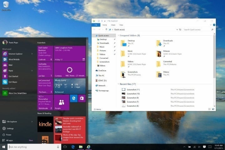 Windows 8 vs Windows 10: The Start Screen & Continuum