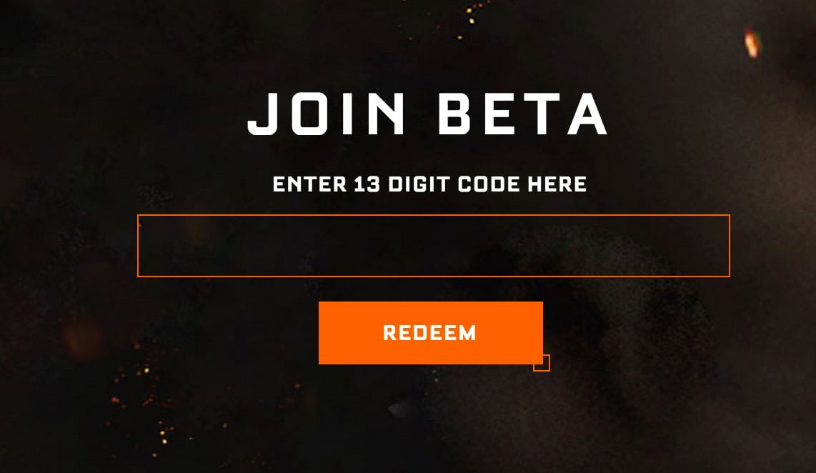 Enter your Call of Duty: Black Ops 3 beta code.