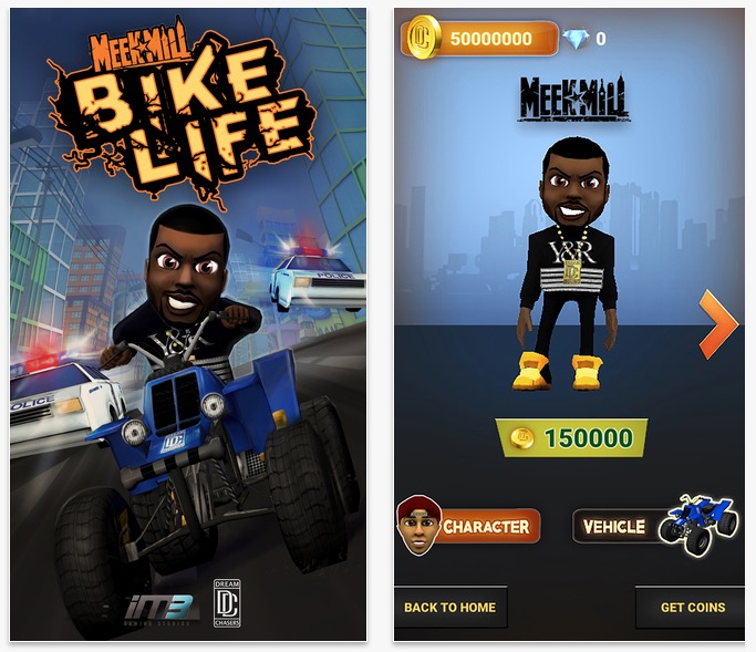 You can make in-app purchases in Meek Mill Presents Bike Life to upgrade your character and bike.
