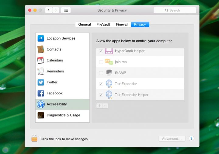 You need to allow StAMP access to control your Mac. 