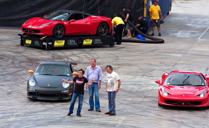 There is an Amazon Top Gear replacement featuring the famous trio of hosts and drivers. Daleen Loest / Shutterstock.com