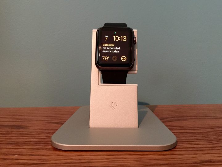 The Twelve South HiRise for Apple Watch on my nightstand.
