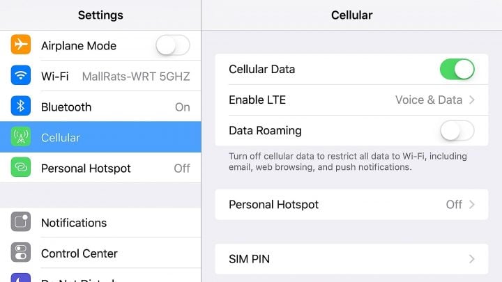 Fix Cellular data not turning on when you leave WiFi.