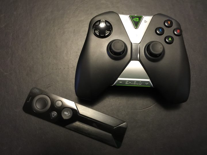 nvidia shield tv remote and game controllers
