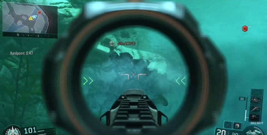 Play three Call of Duty: Black Ops 3 maps including one with underwater fights.