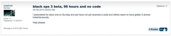 Expect problems getting your Call of Duty: Black Ops 3 beta key from Best Buy.