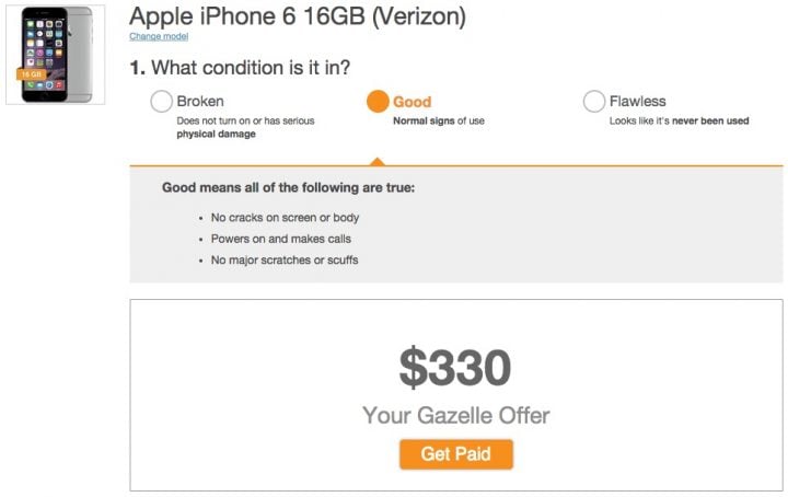Gazelle was the worst deal, but they have perhaps the best and quickest method for trading in your iPhone.