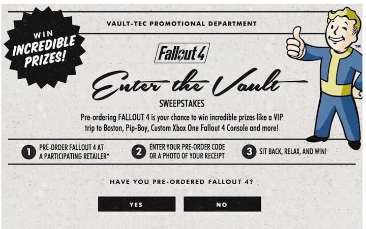 Fallout 4 Contests & Fallout 4 Loot Crate