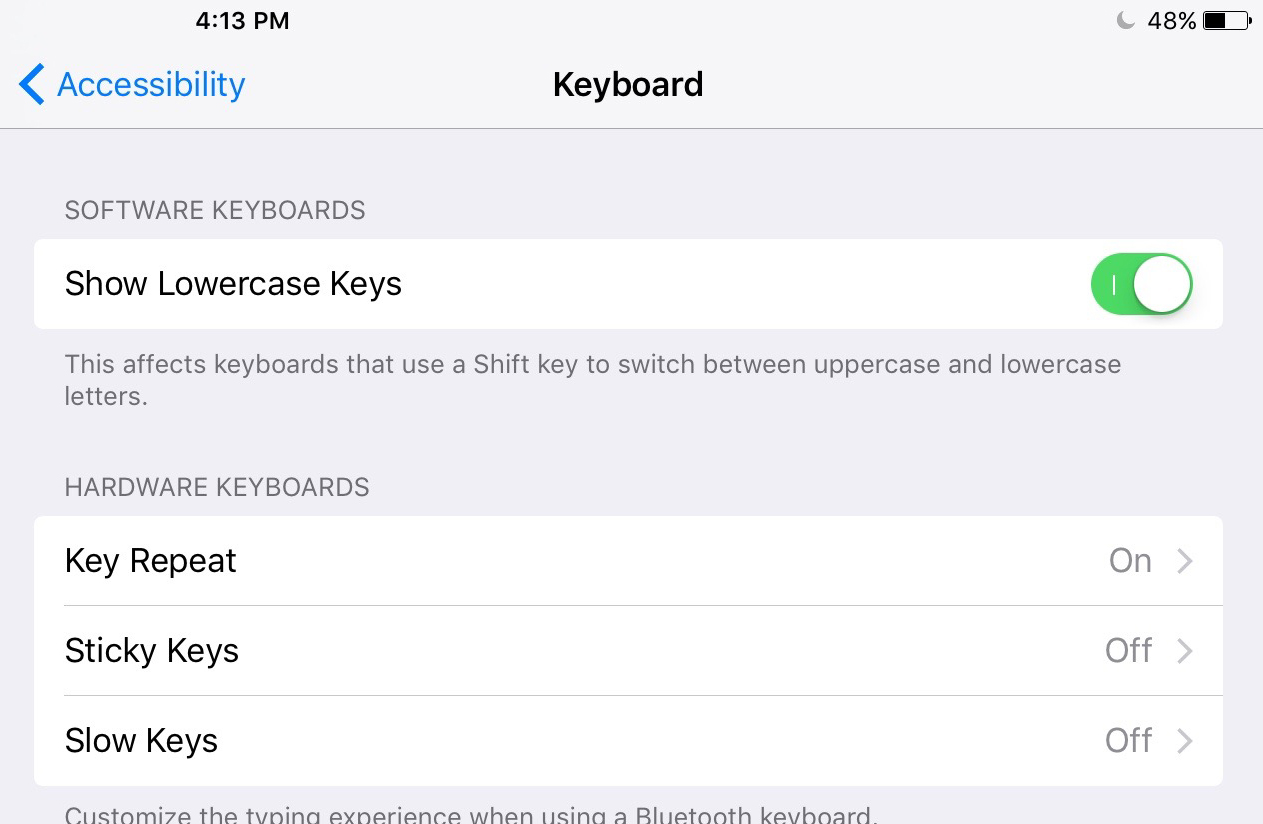 How to Get Back All Caps in iOS 9