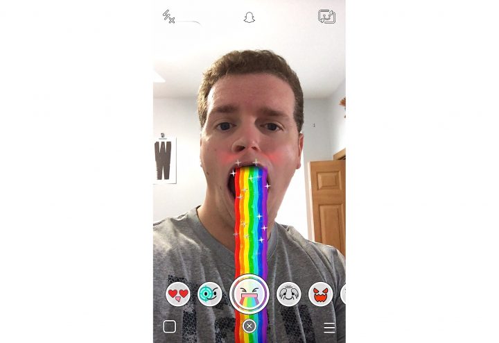 Rainbow Vomit Snapchat Lens