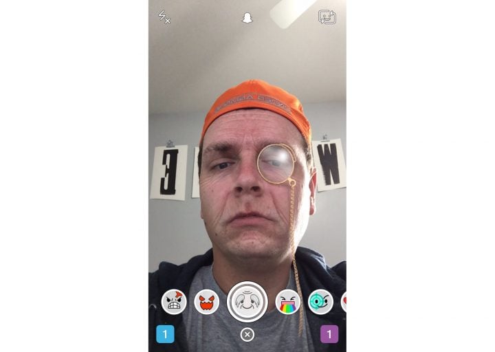 Old Snapchat Lens with Monocle