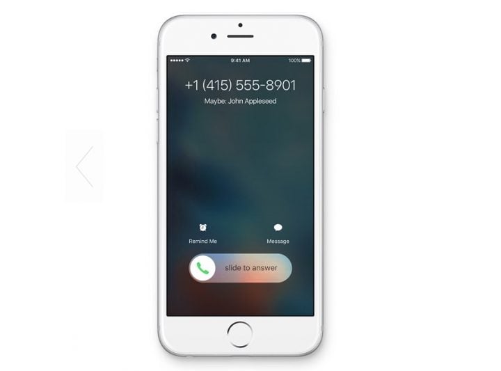 iOS 9 tips -- unknown caller