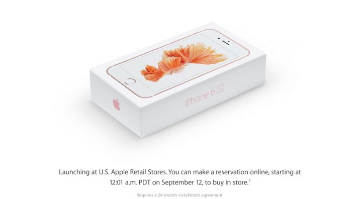 Apple confirms iPhone 6s pre-orders for in-store pickup for at least one buying option. 