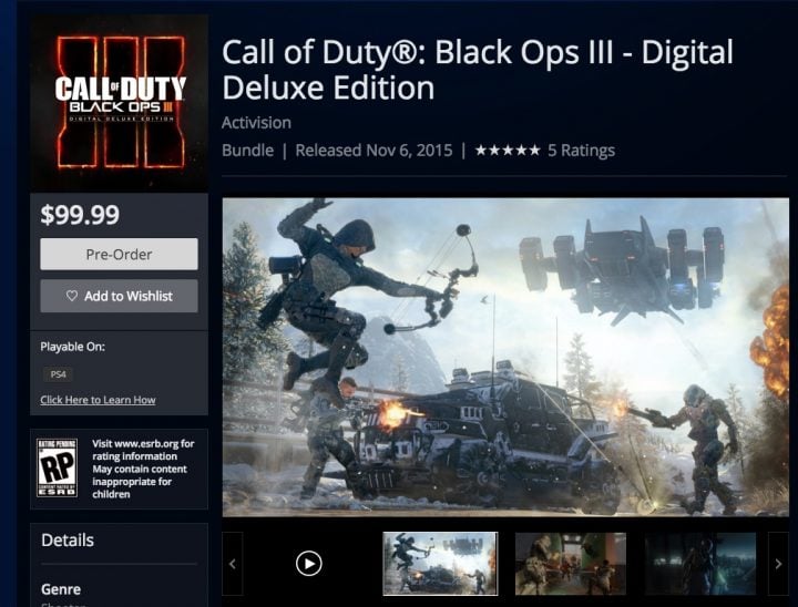 PC, Xbox One And PS4 Black Ops 3 Digital Downloads