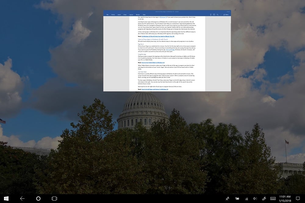 How to Close Apps in Windows 10