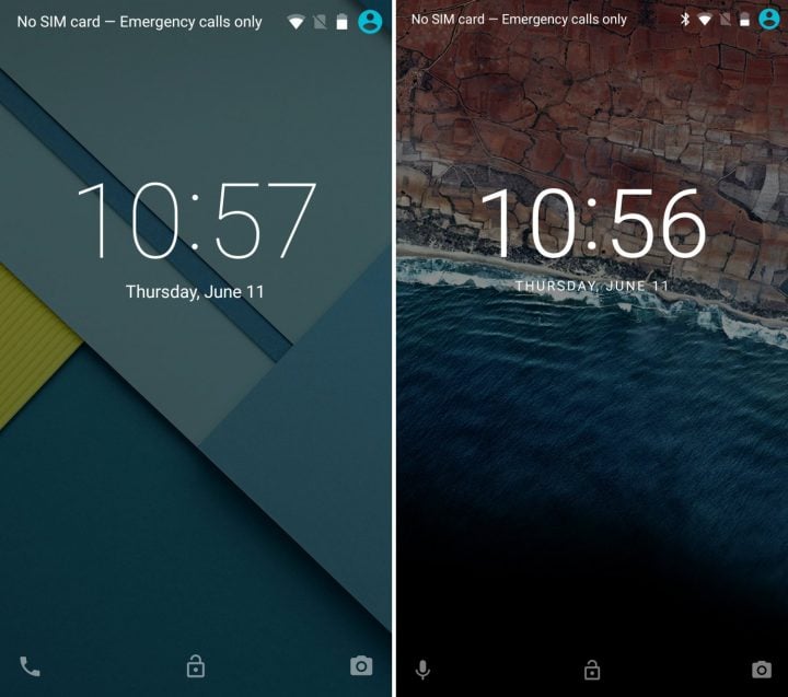 Android 5.1 vs Android 6.0: Lockscreen